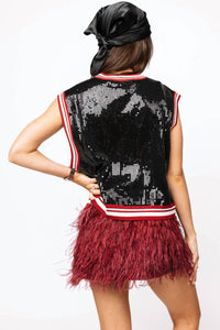Queen Of Sparkles - Usc Full Sequin Mascot Tank Top