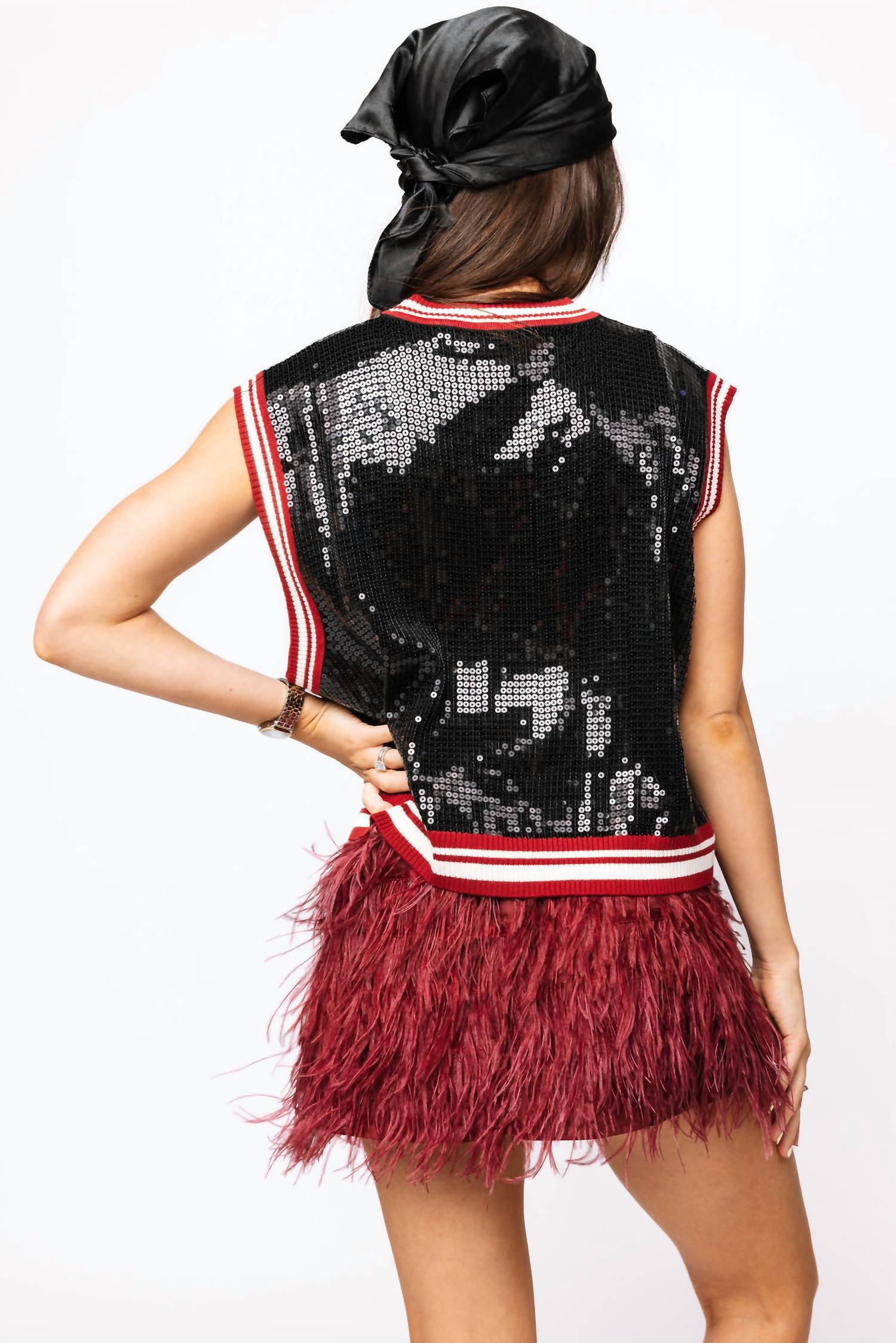 Queen Of Sparkles - Usc Full Sequin Mascot Tank Top