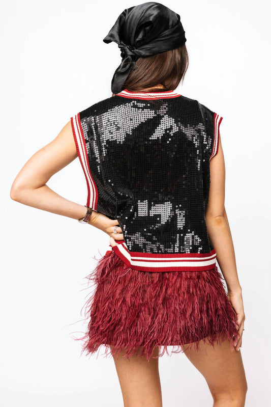 Queen Of Sparkles - Usc Full Sequin Mascot Tank Top