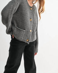 Fun 2 Fun - Chunky Knit Sweater Cardigan