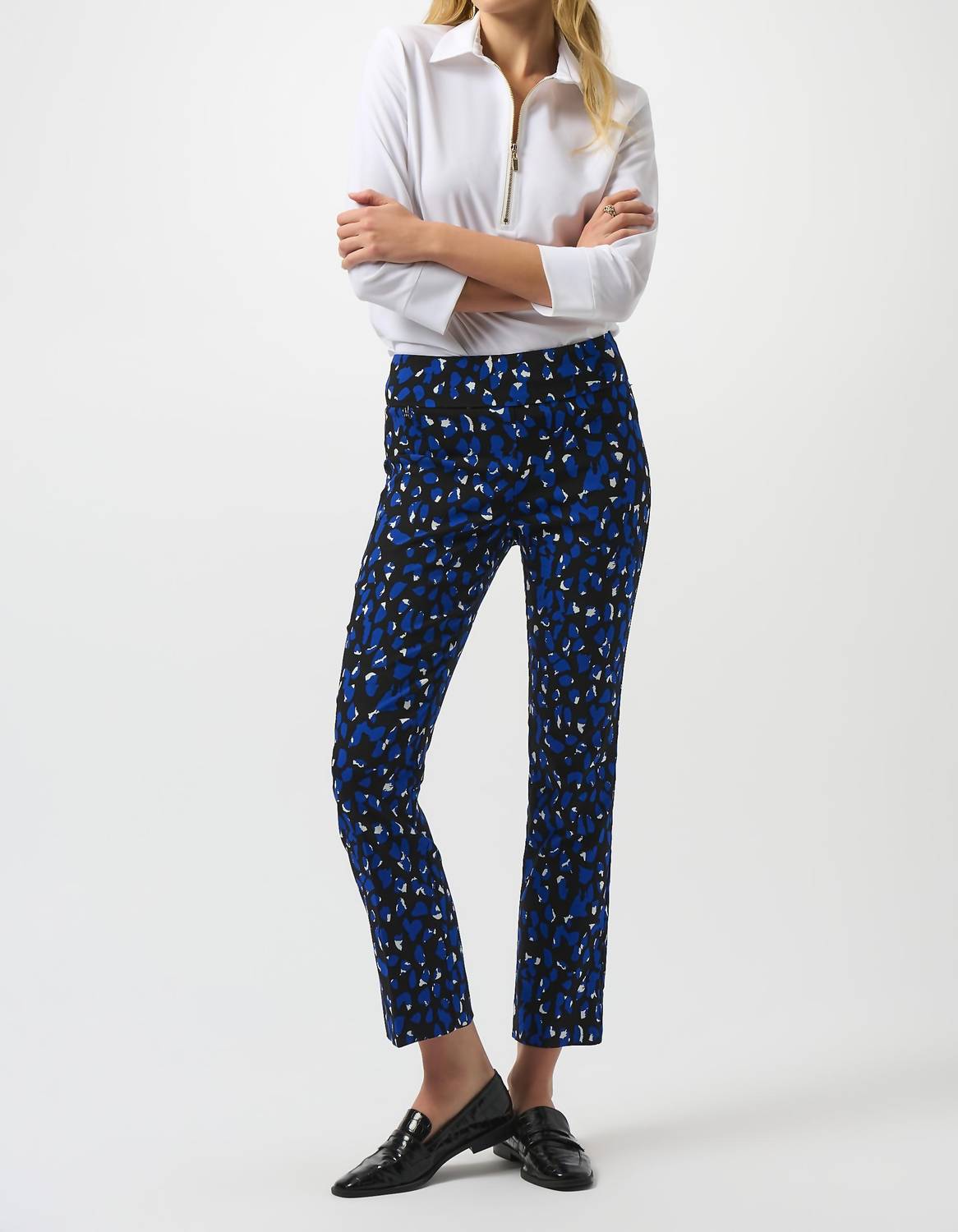 Joseph Ribkoff - Patterned Mid-rise Trousers