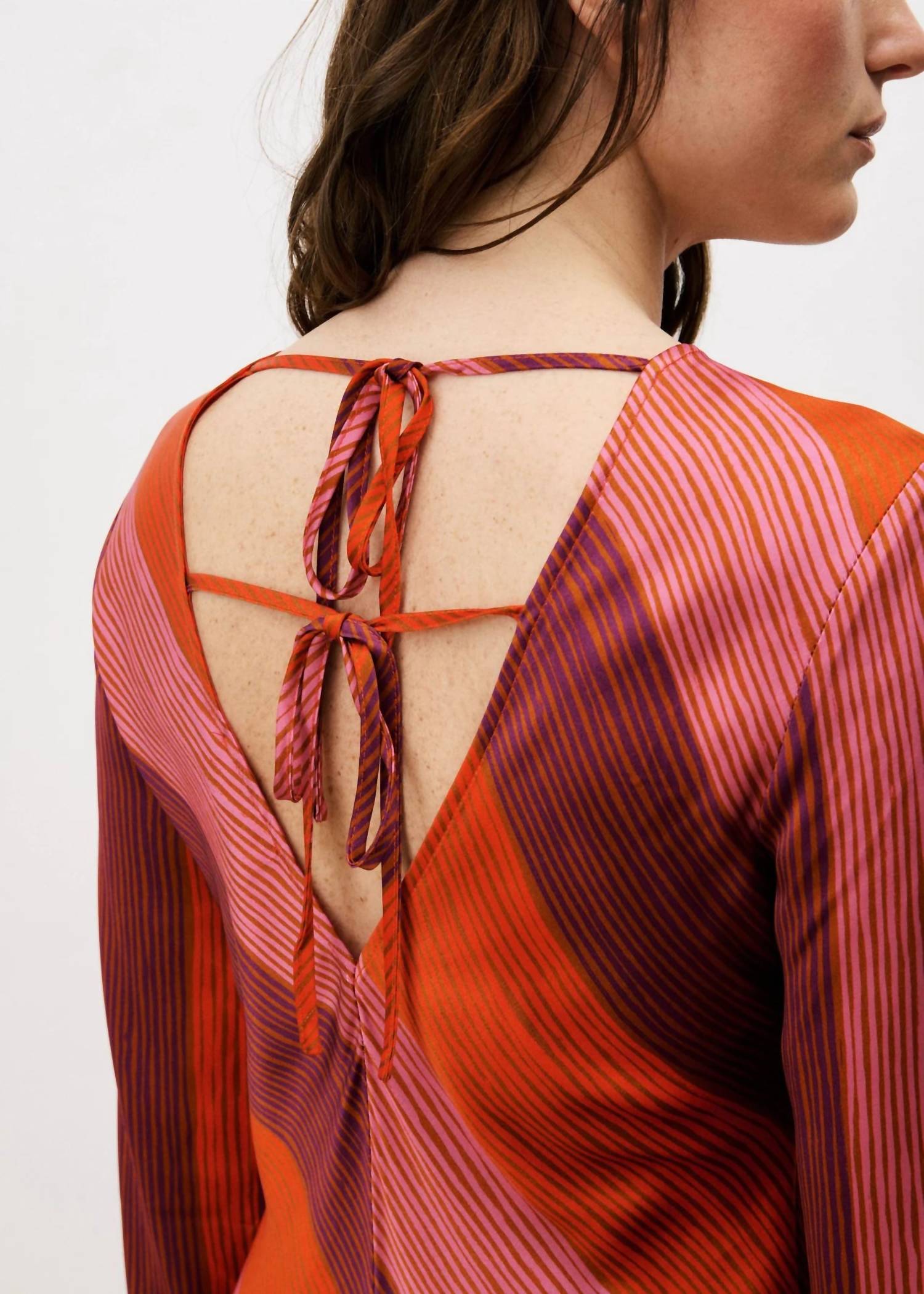 Frnch - Satin Stripe Maxi Dress