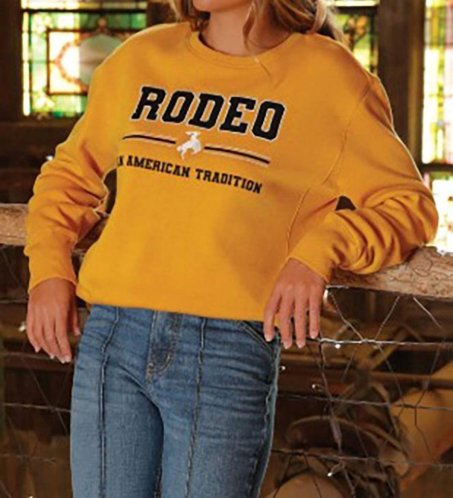 Cruel Girl - Women's Rib Mustard Knit Top