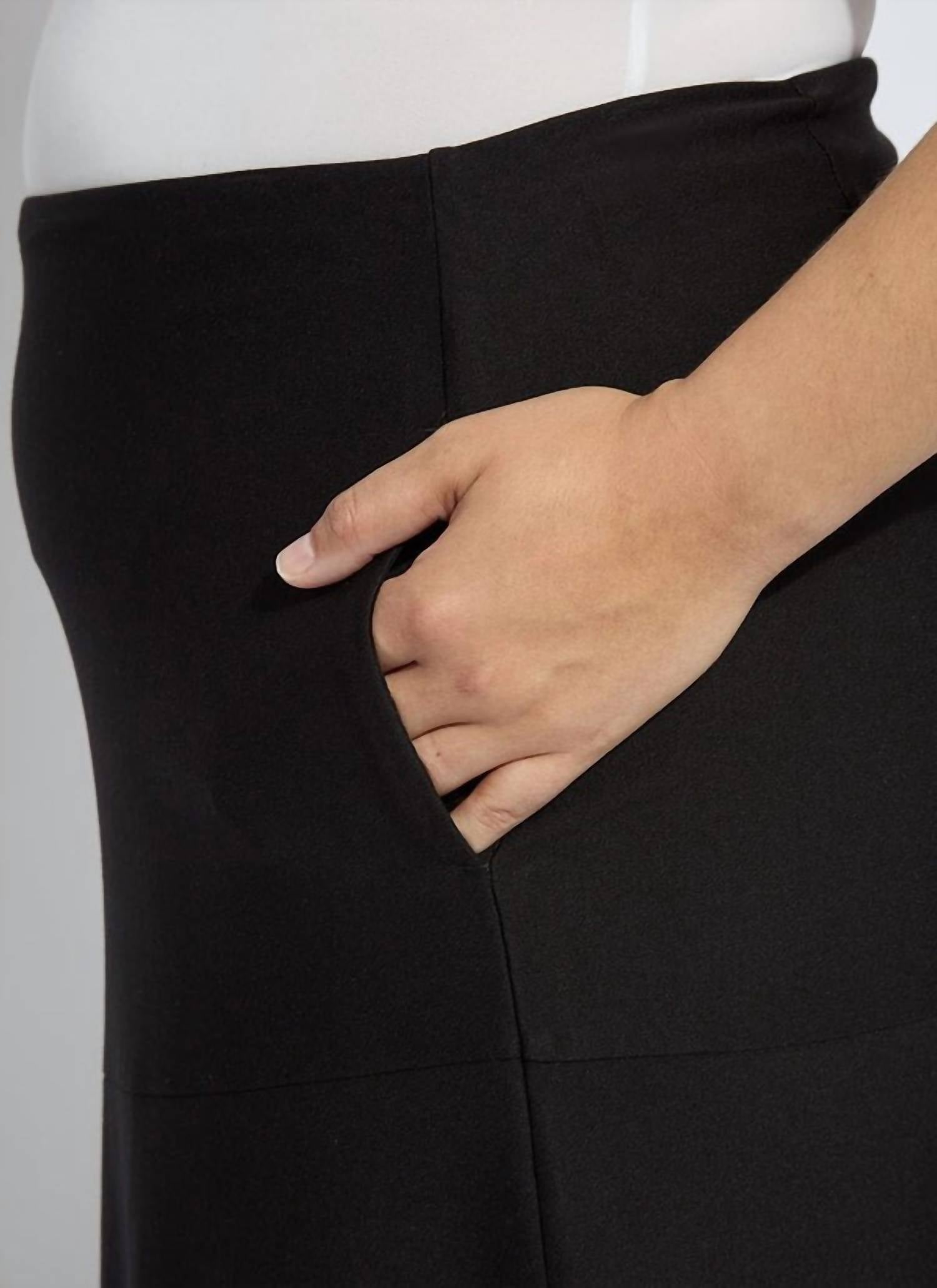 Lysse - Drapey Ponte A-line Midi Skirt - Plus