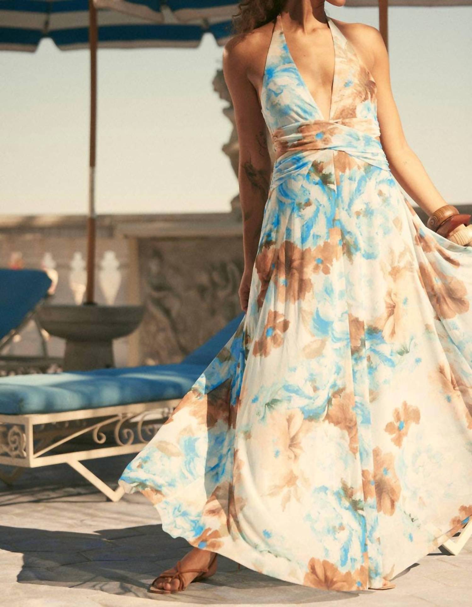 Promesa - Savannah Floral Halter Maxi Dress