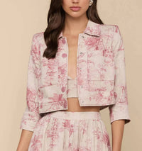 L'Agence - Eda Cropped Linen Jacket