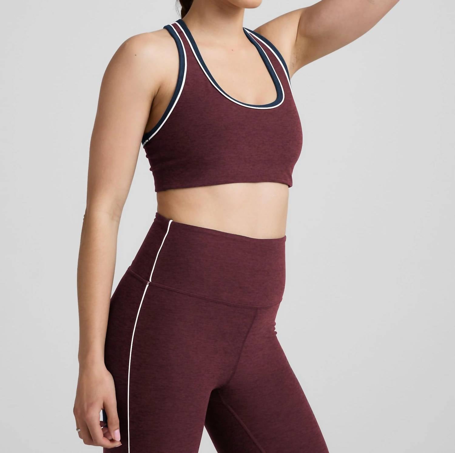 BEYOND YOGA Women's Spacedye Ready Bra in midnight burgundy heather - women's intimate - alternate view