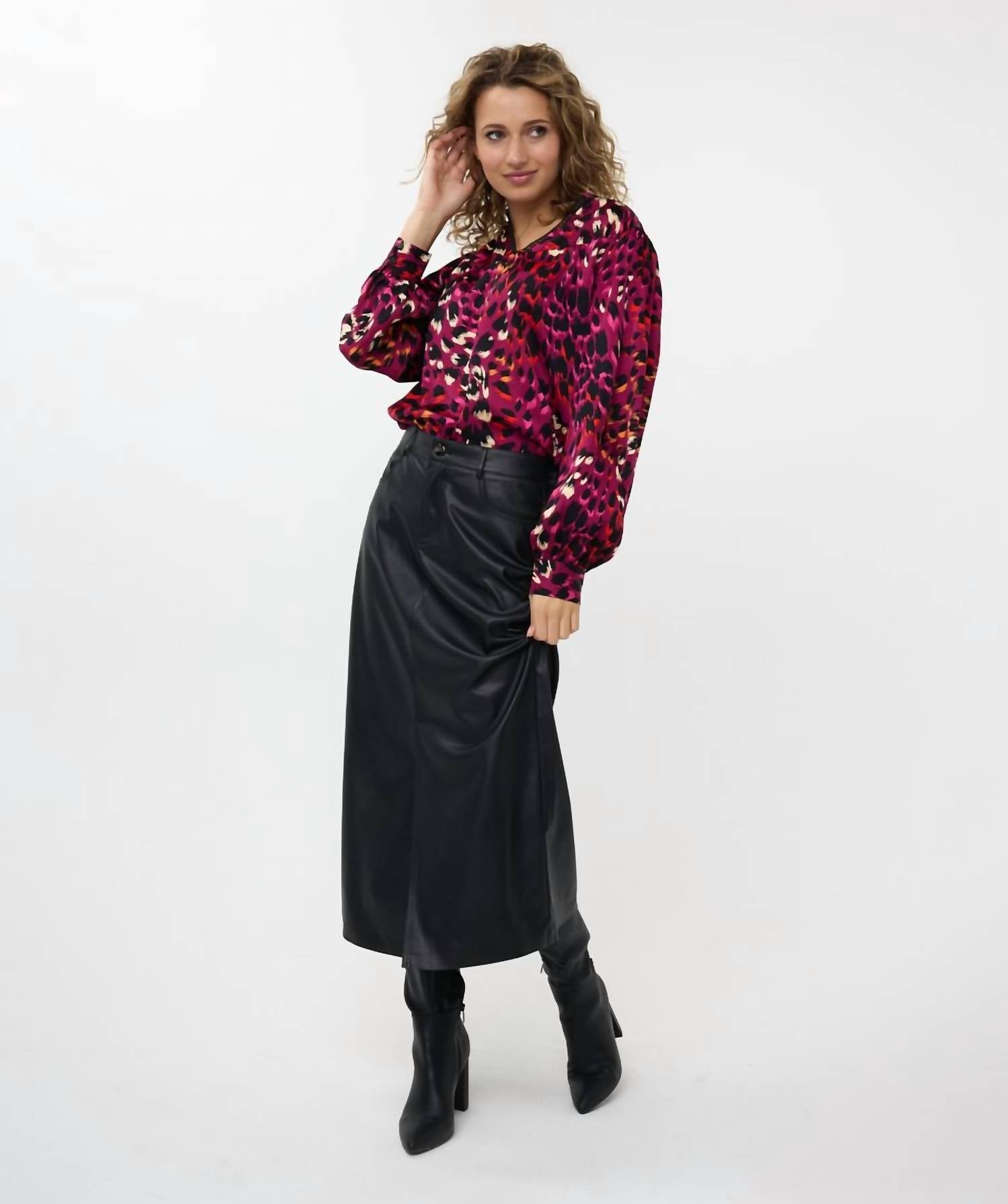 Esqualo - vegan leather skirt