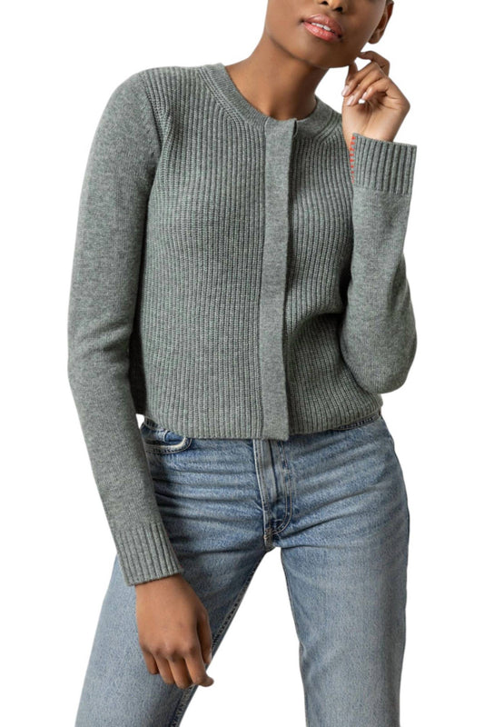 Lilla P - Ribbed Cardigan Sweater