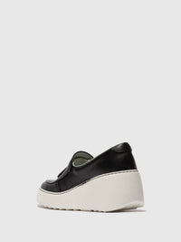 FLY LONDON Women's Dala Slip On Shoes in black - women's shoe - detail view