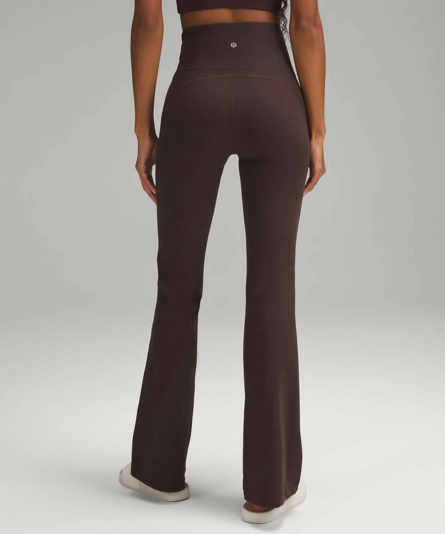 lululemon Groove Super High Rise Flare Pant Nulu in espresso - women's pants - detail view