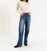 DAZE City Straight High Rise Jean in bright blue - women's jeans - alternate view