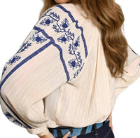 Piti Cuiti - Maddi Embroidered Boho Blouse