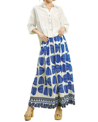 Umgee - Shell Block Print Wide Leg Pant