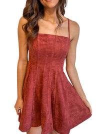 Olivaceous - Litzy Suede Dress