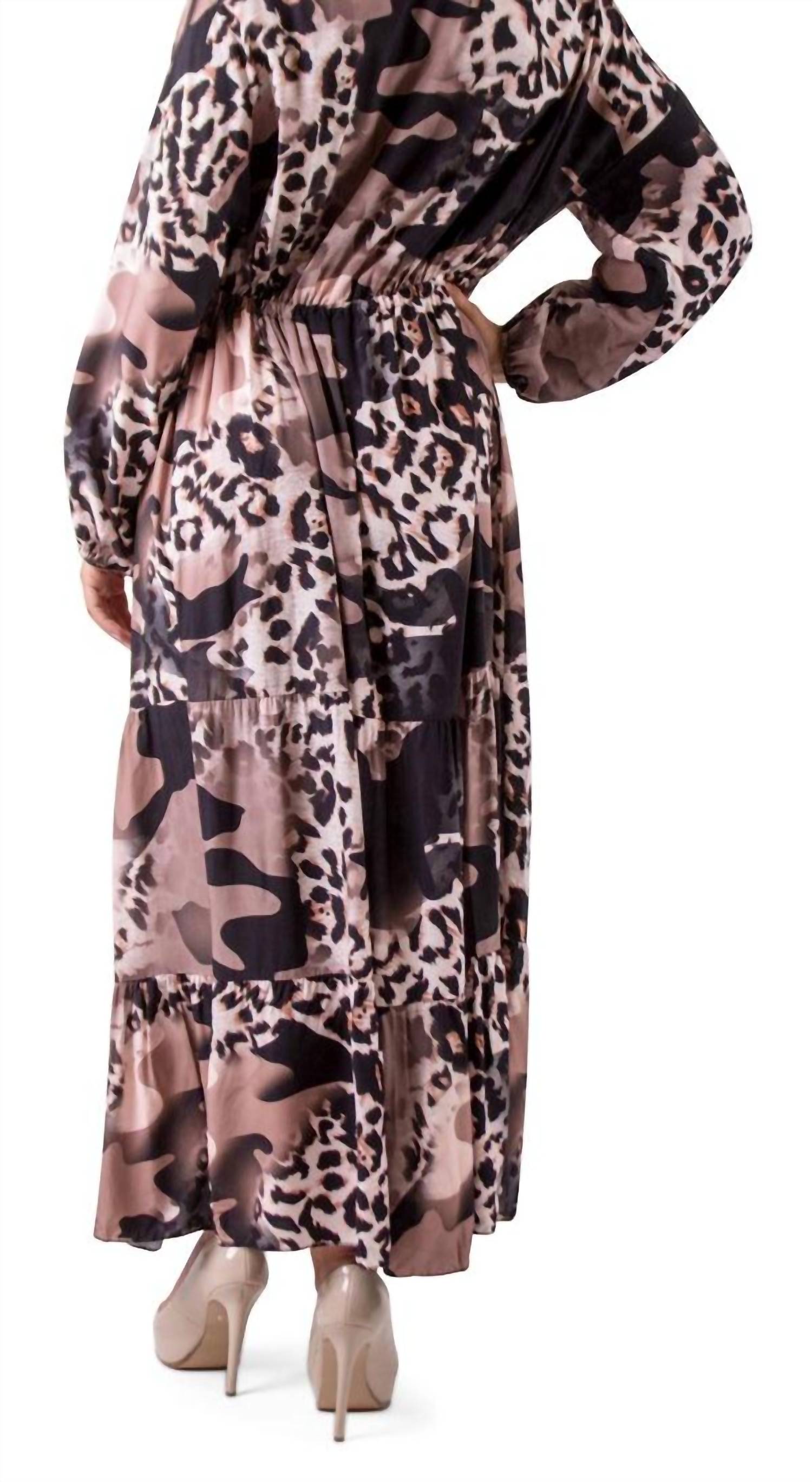 Gigi Moda - Safari Print Maxi Dress