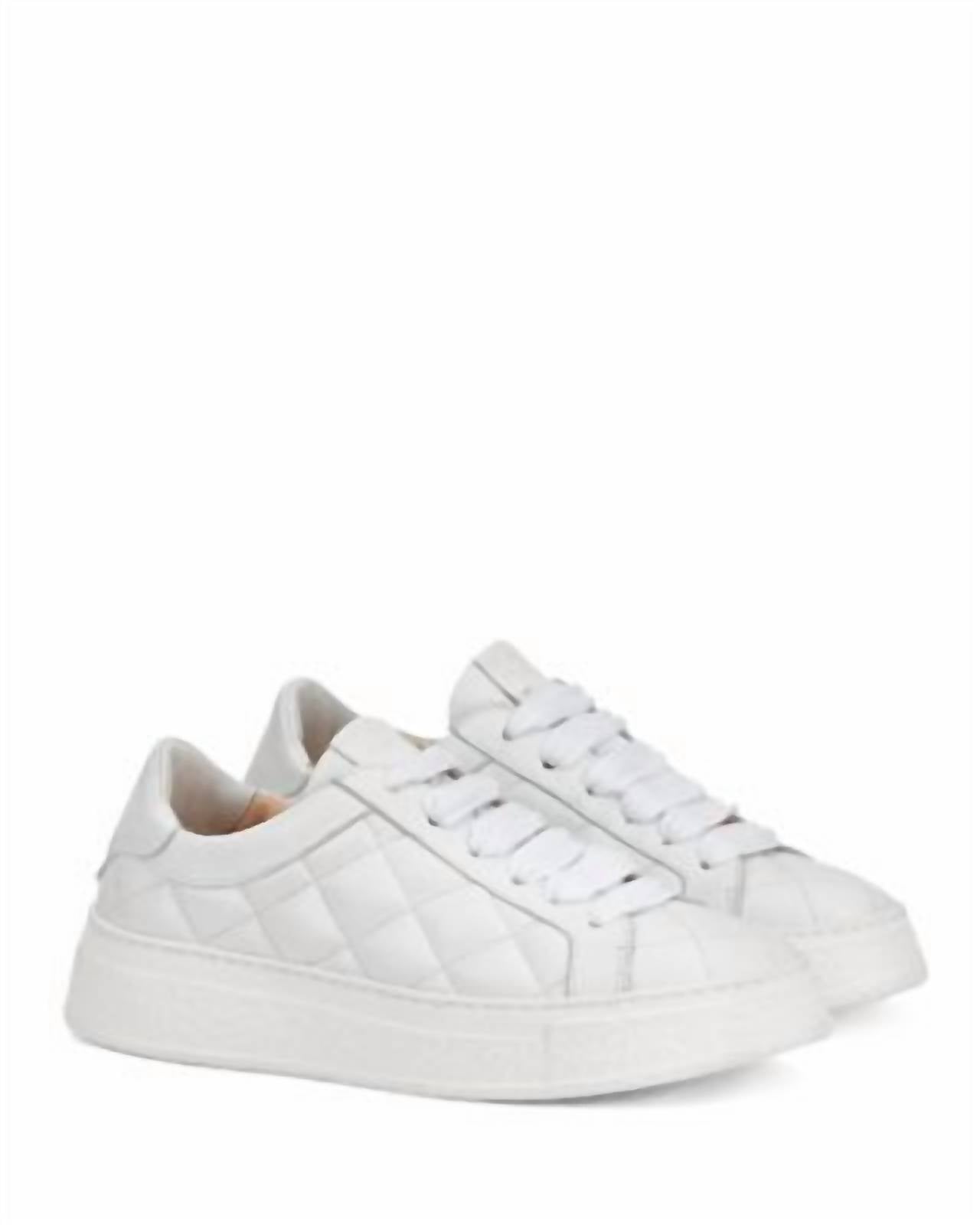AGL Women's Giuly Matelasse Sneaker in white - women's sneaker