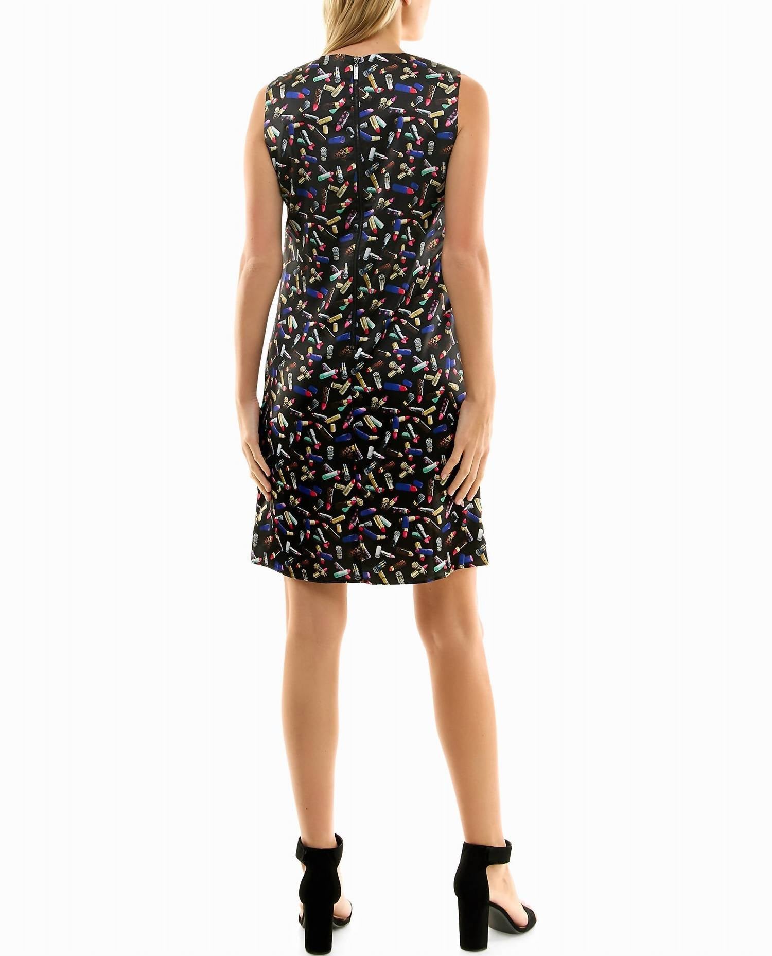 Nicole Miller - Jacque Satin Sleeveless Shift Dress