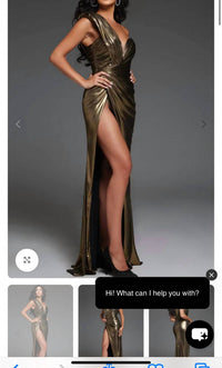 Jovani - one shoulder gold gown