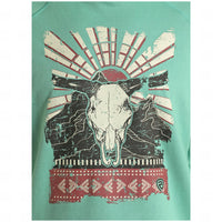 Rock & Roll Denim - Bull Skull Graphic Hoodie