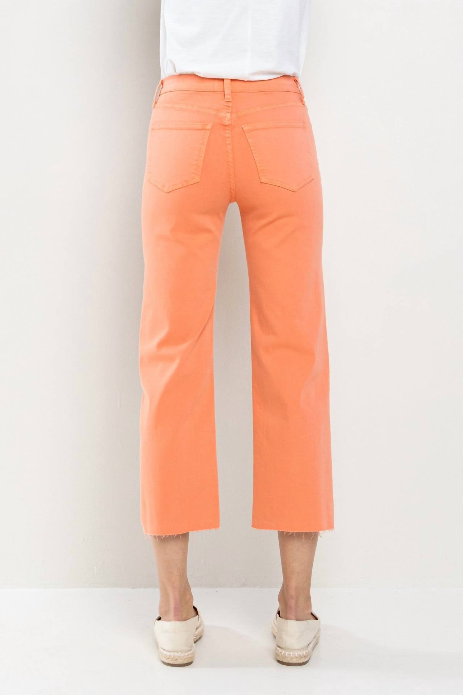 Sneak Peek - Women's High Rise Straight Leg Raw Hem Capris