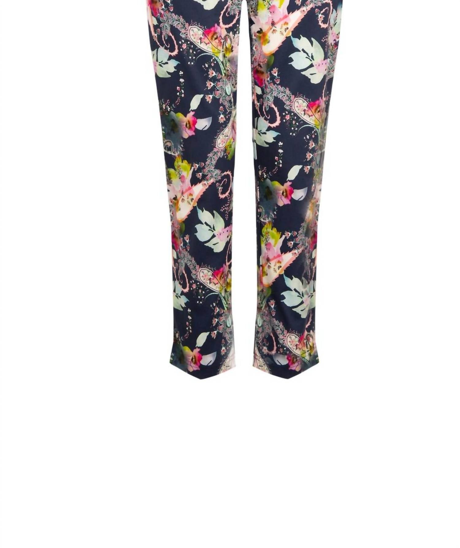 Robell - Paisley Floral Bella Slim Pants