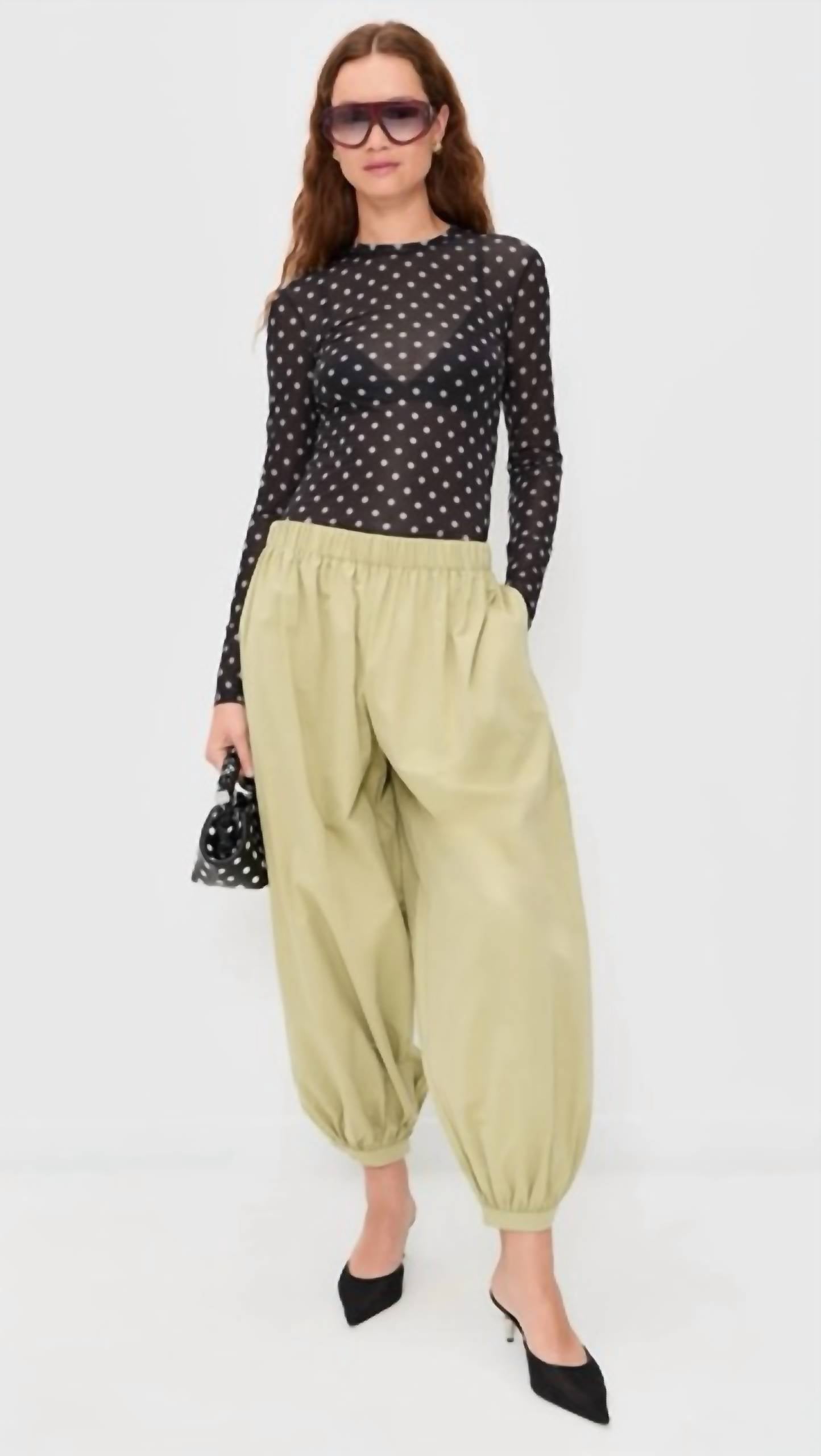 Ganni - Sheer Jersey Long Sleeve Top