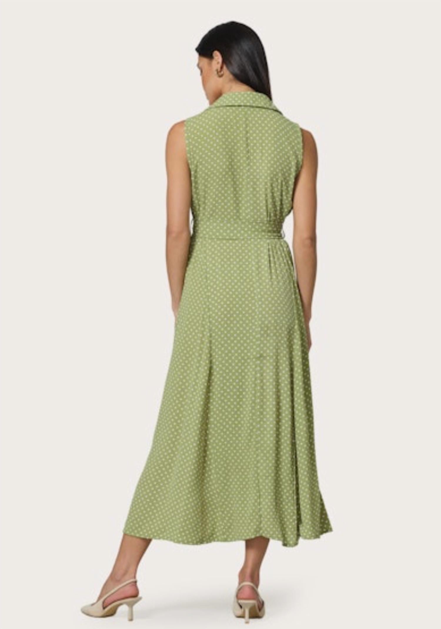 LUSANA Mia Dress in tempo spot - women's dress - detail view