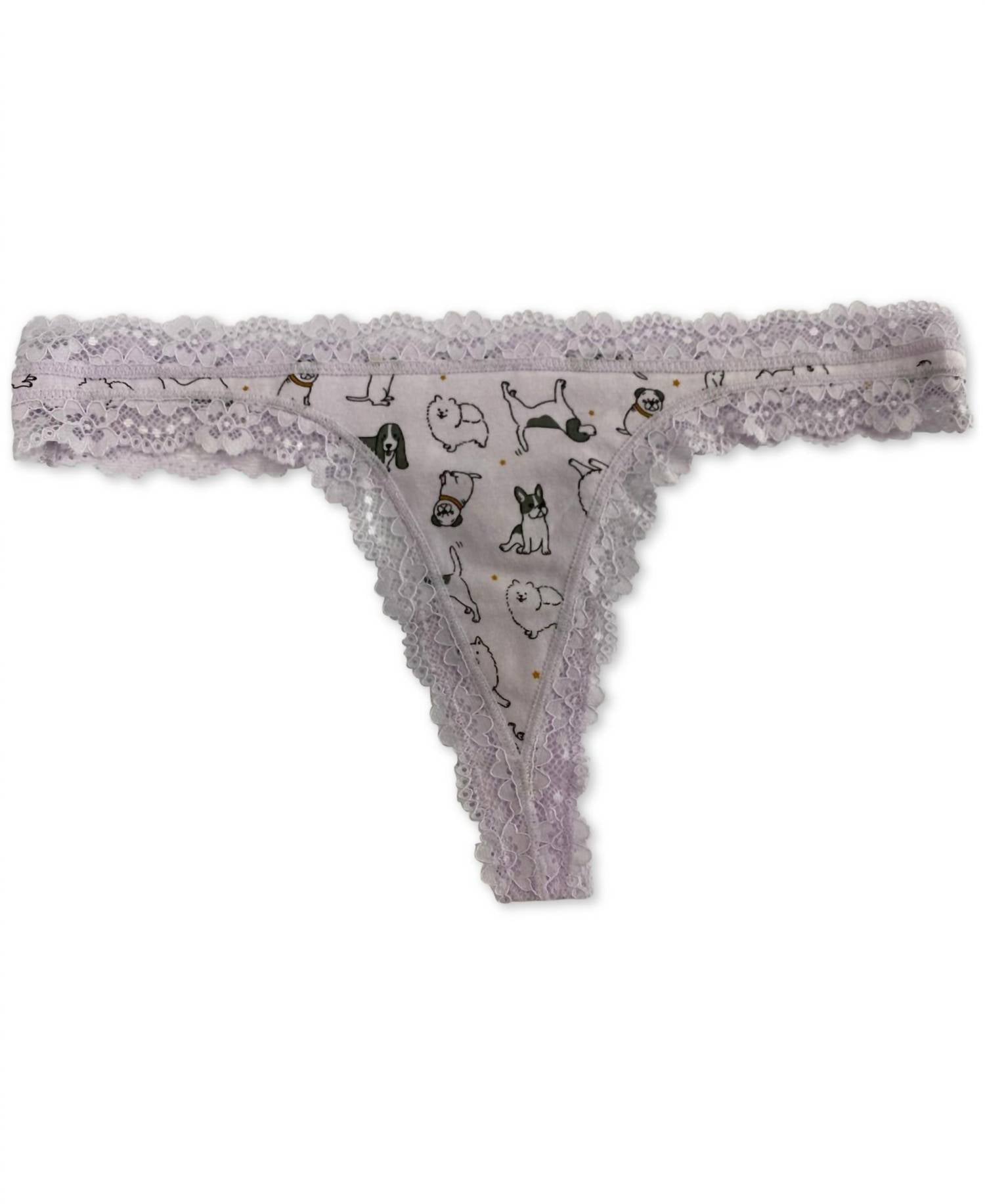 Jenni By Jennifer Moore - Women's Lace Trim Thong Swim Bottom