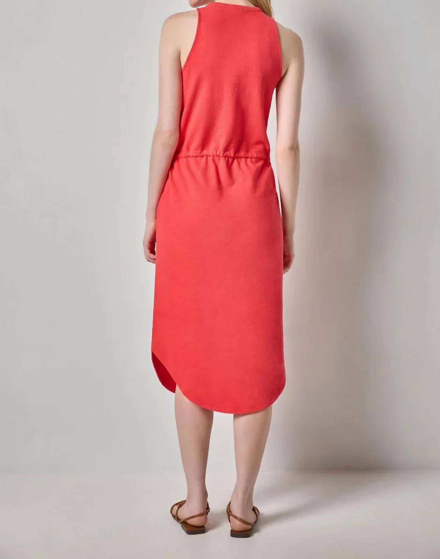 Lilla P - Women's Textured Terry Shirttail Midi Dress