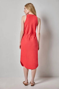 Lilla P - Women's Textured Terry Shirttail Midi Dress