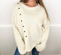 Mello - Details Are Everything Cotton Blend Long Sleeve Sweater