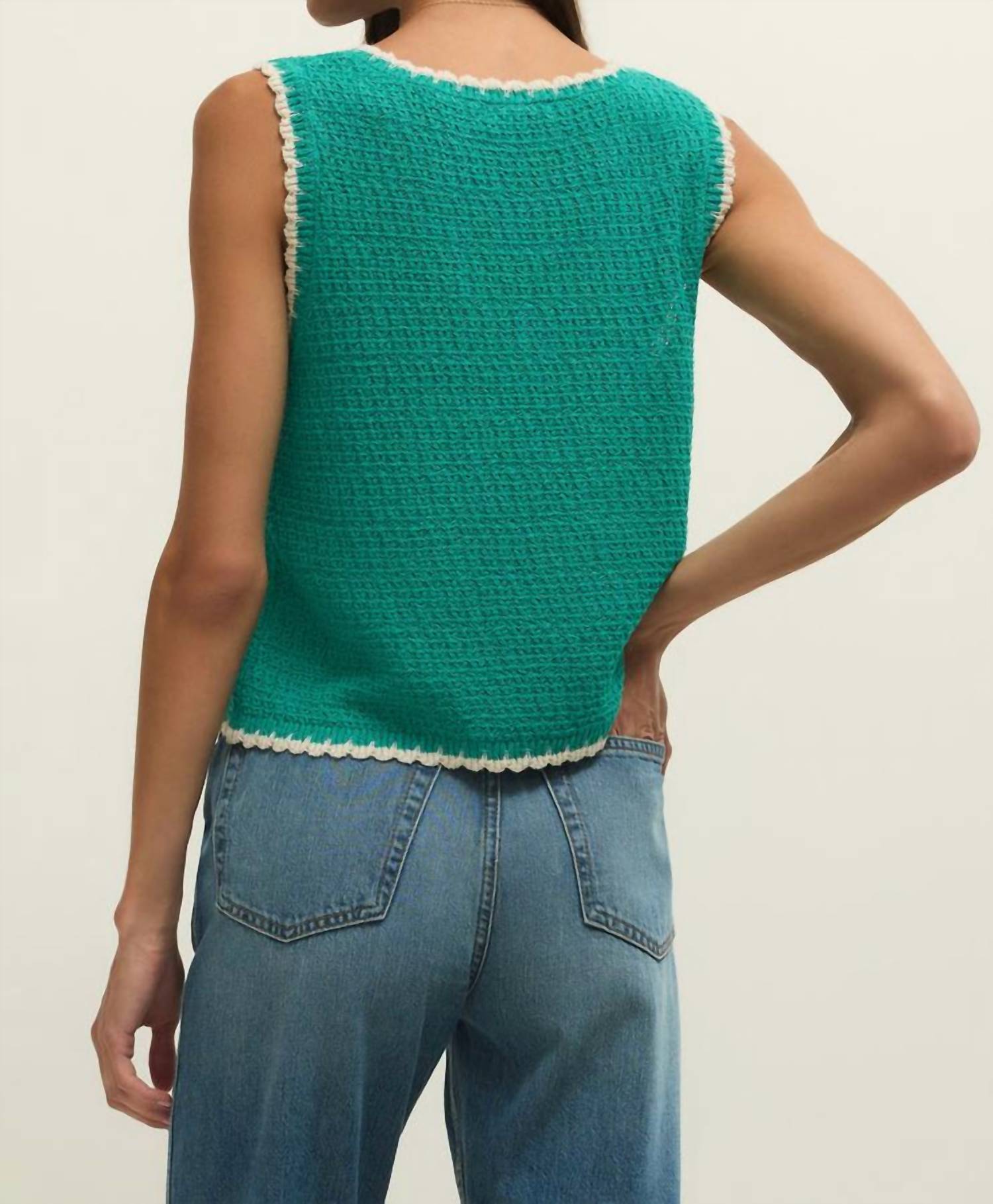 Z Supply Yessenia Whipstitch Tank in la palma - women's tank top - alternate view