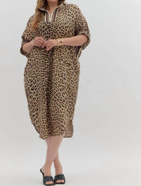 Entro - LEOPARD MIDI DRESS