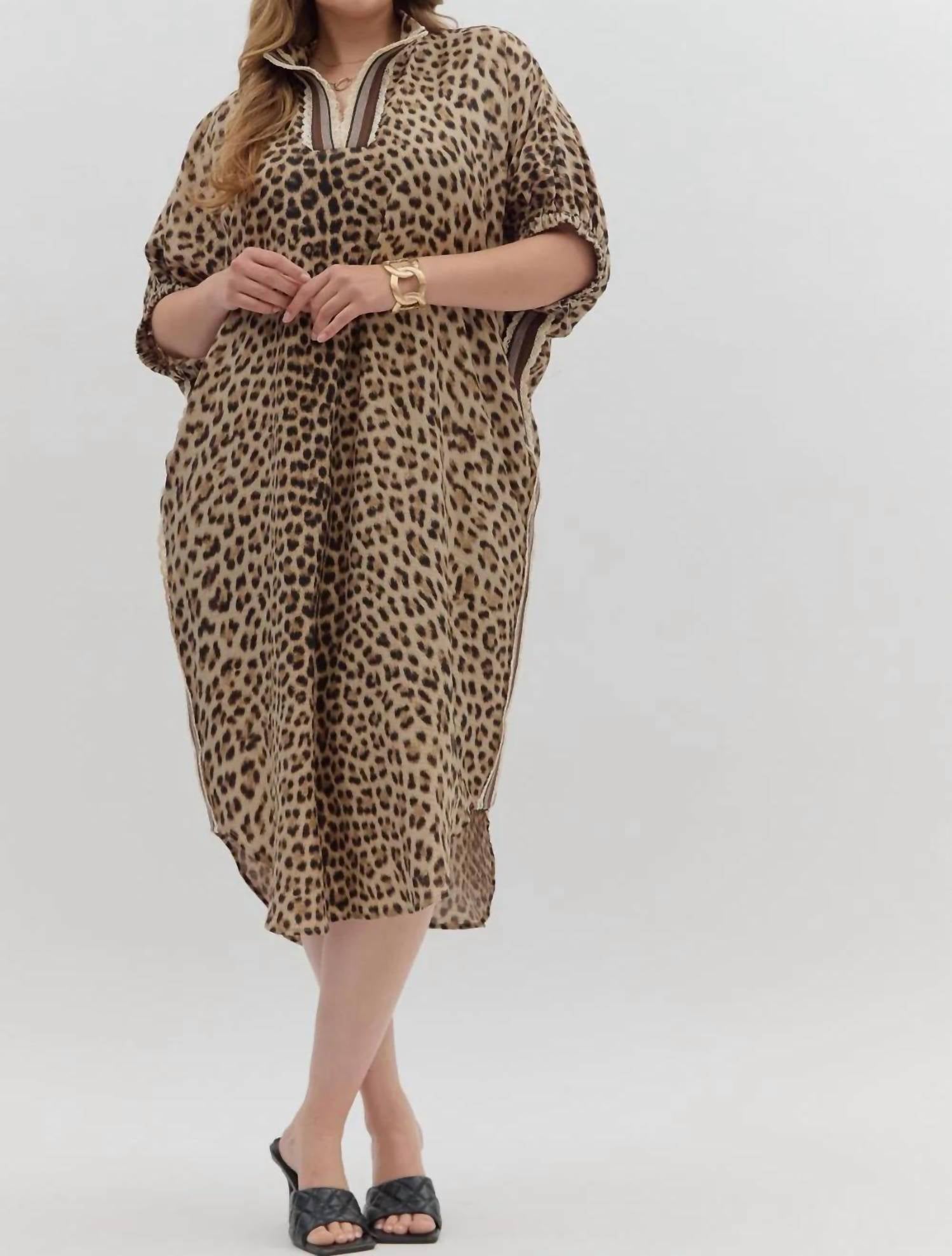 Entro - LEOPARD MIDI DRESS