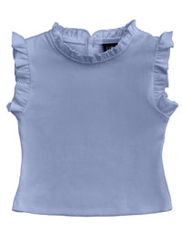 Little Olin - Girls Tween Ruffle Sleeve Ribbed Tank Top