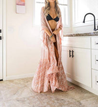 Leto - Long Paisley Flowy Kimono