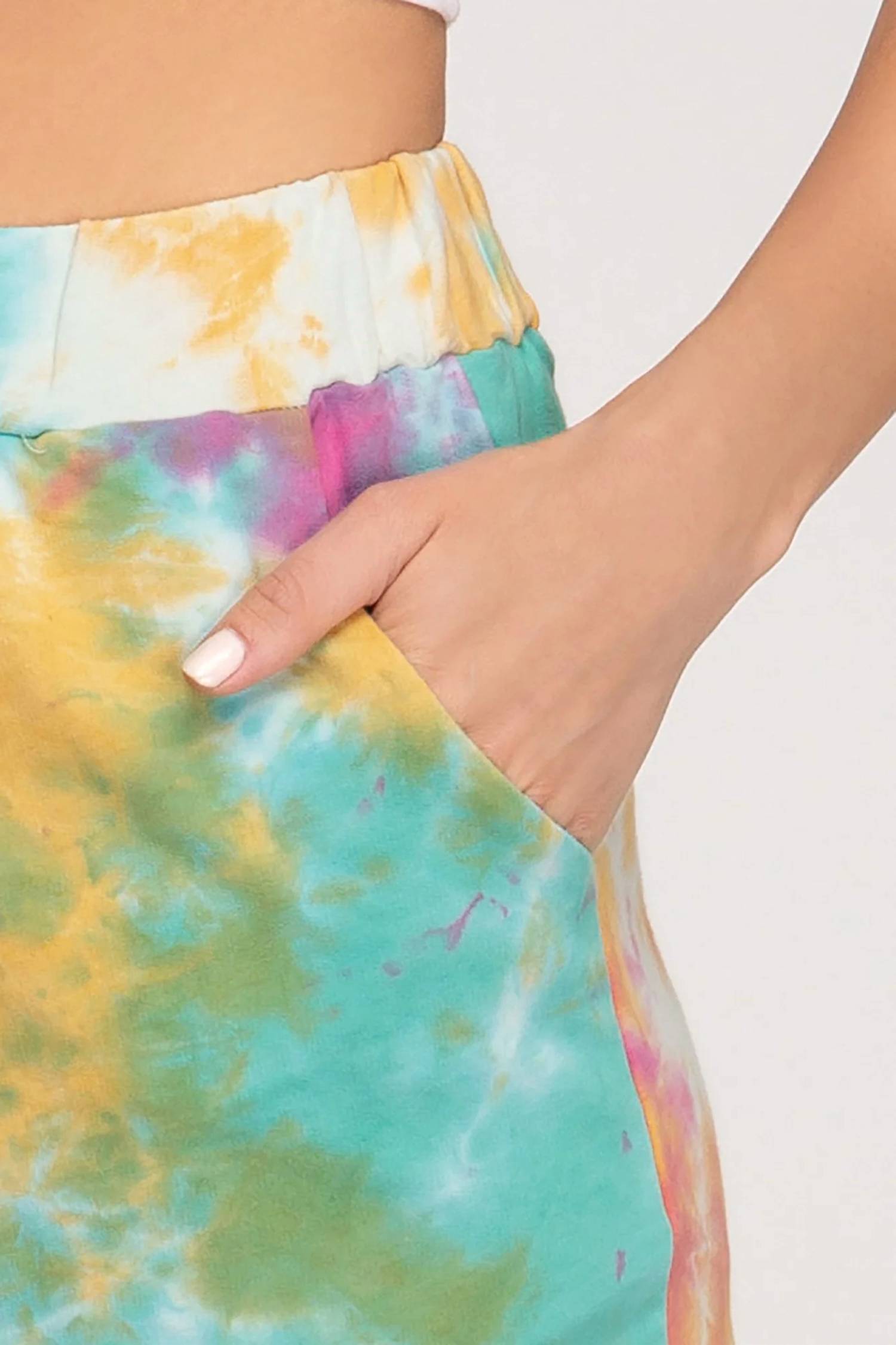 She + Sky - Tie Dyed Light Weight Terry Shorts