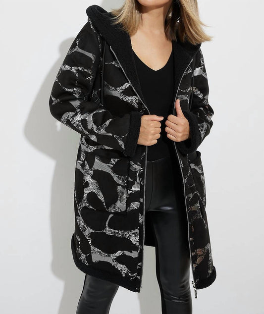 Joseph Ribkoff - Double Front Pocket Hooded Jacket