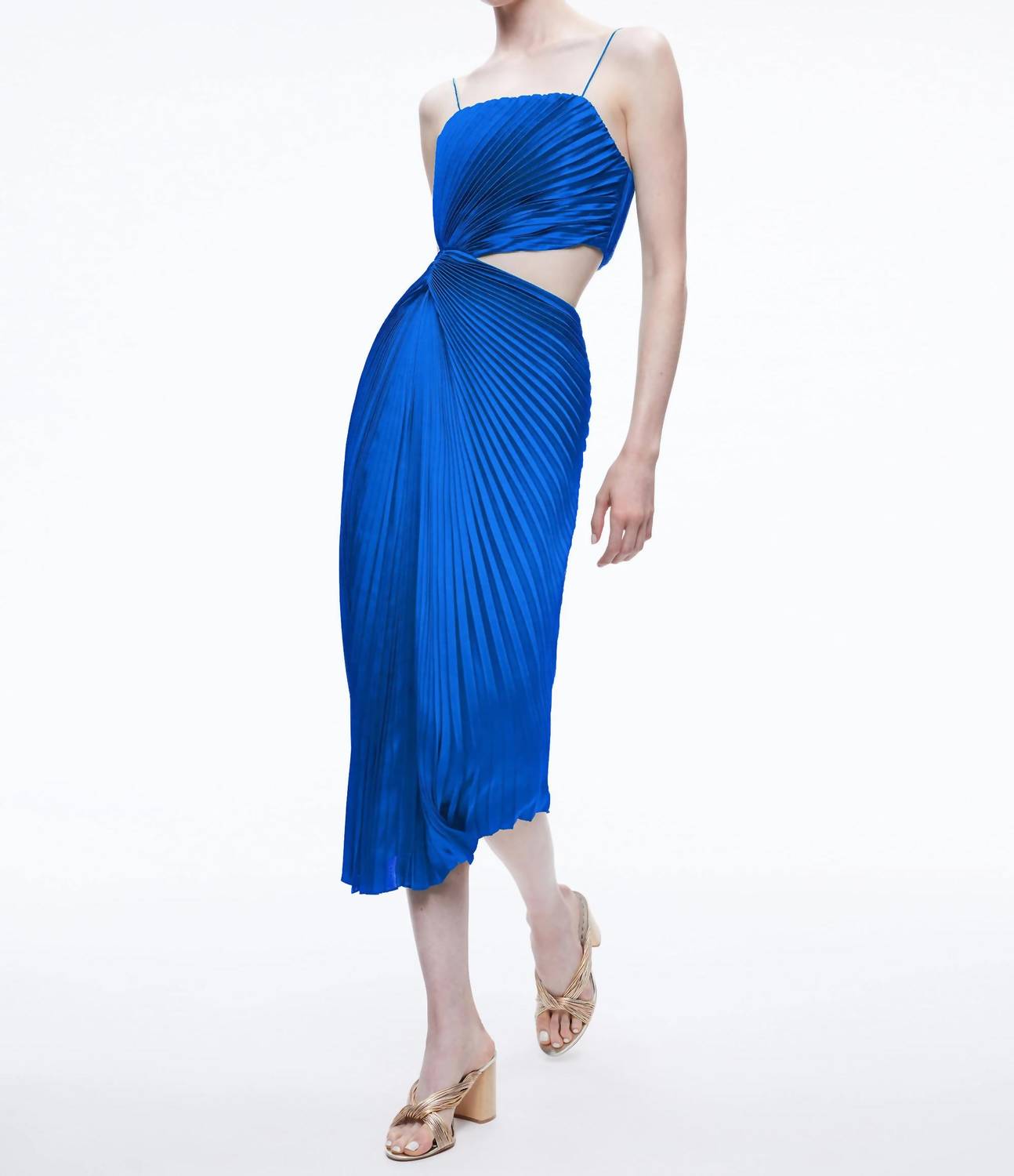 Alice + Olivia - Fayeth Spaghetti Strap Midi Dress