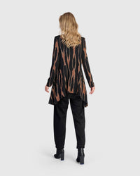 ALEMBIKA Lignette Pockets Top in wood - women's long sleeve top - view 5