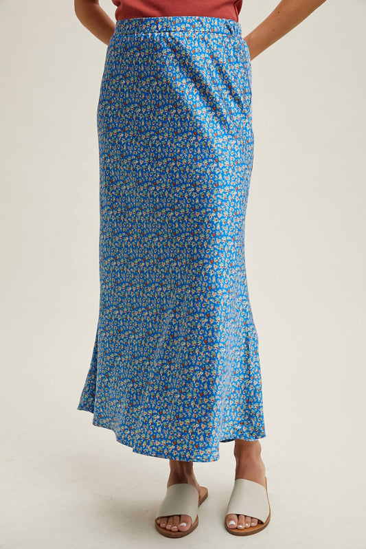 Wishlist - Lou Satin Floral Skirt