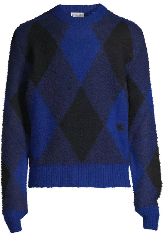 Men's Argyle Check EKD Wool Pullover Sweater