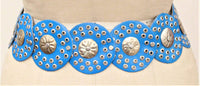 Dairi - Women's Medallion Metallic Leather Belt