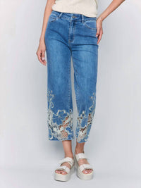 Charlie B - Women's Lace Cut Out Pant