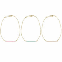 Zad - Women's Faceted Bead Bar Anklet