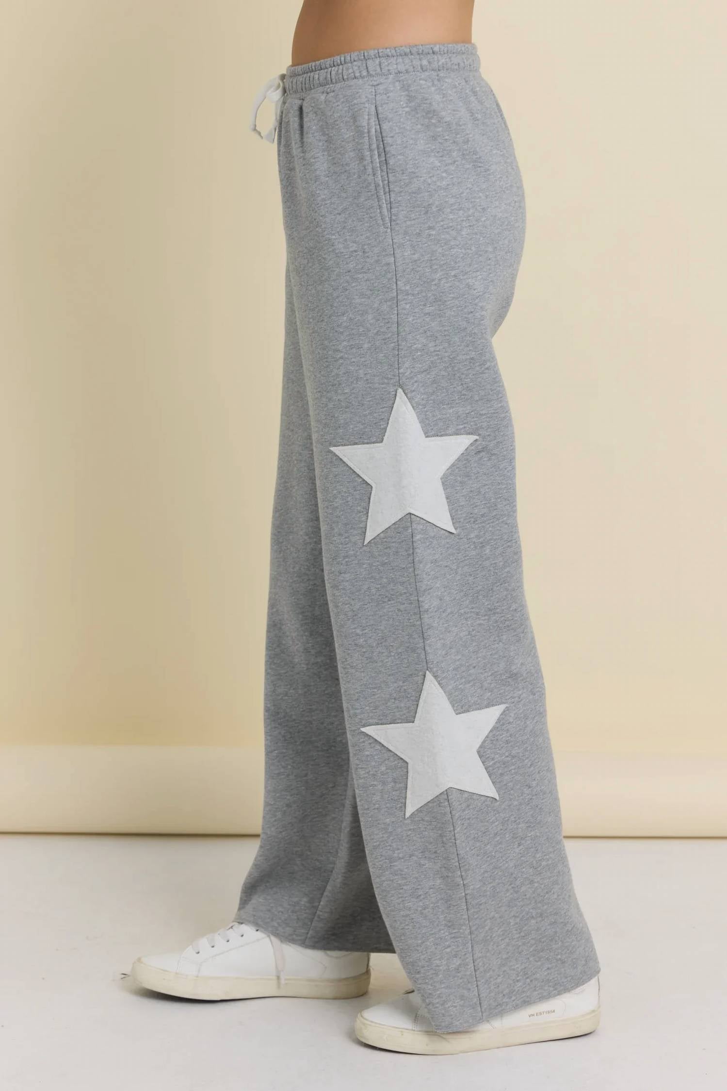 Vintage Havana - Terry Crew Neck Star Pants