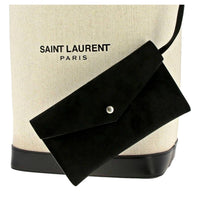 Saint Laurent - Women's Teddy Coated Linen Drawstring Bucket Bag