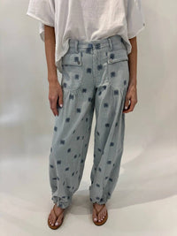 Free People - Lotus Embroidered Jeans
