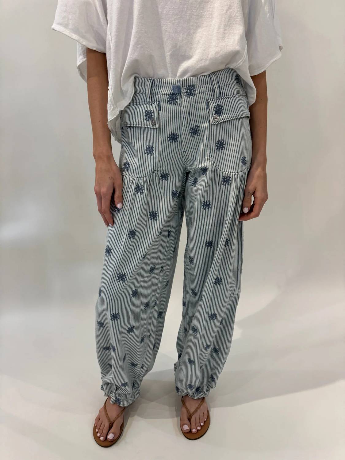 Free People - Lotus Embroidered Jeans